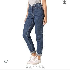 Ruisin Dark Wash High-Rise Mom Jeans 29W X 32L